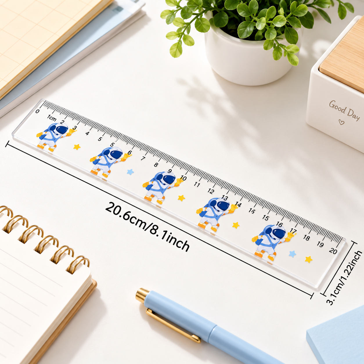 Cute Astronaut Acrylic Ruler