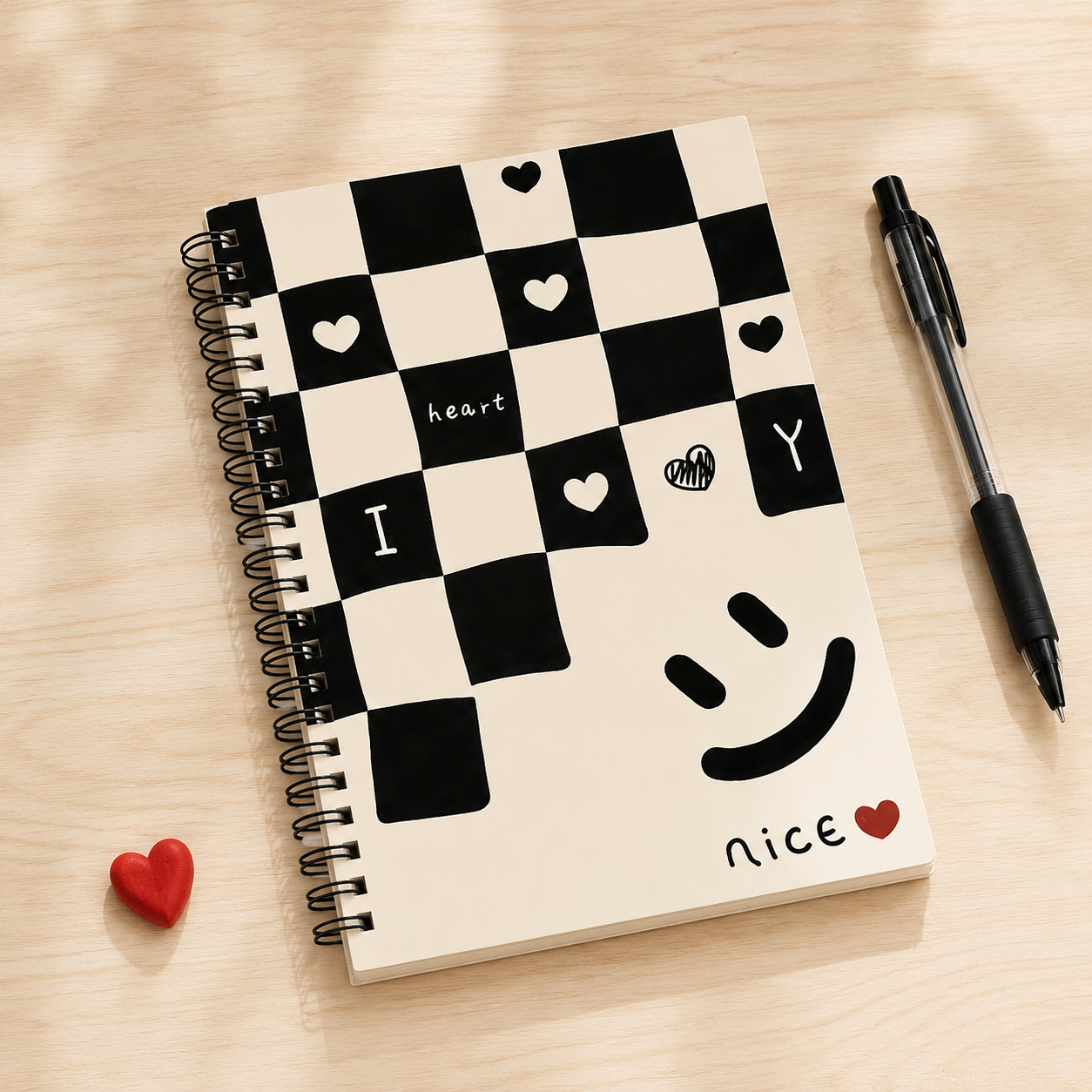 Happy Check A5 Spiral Notebook