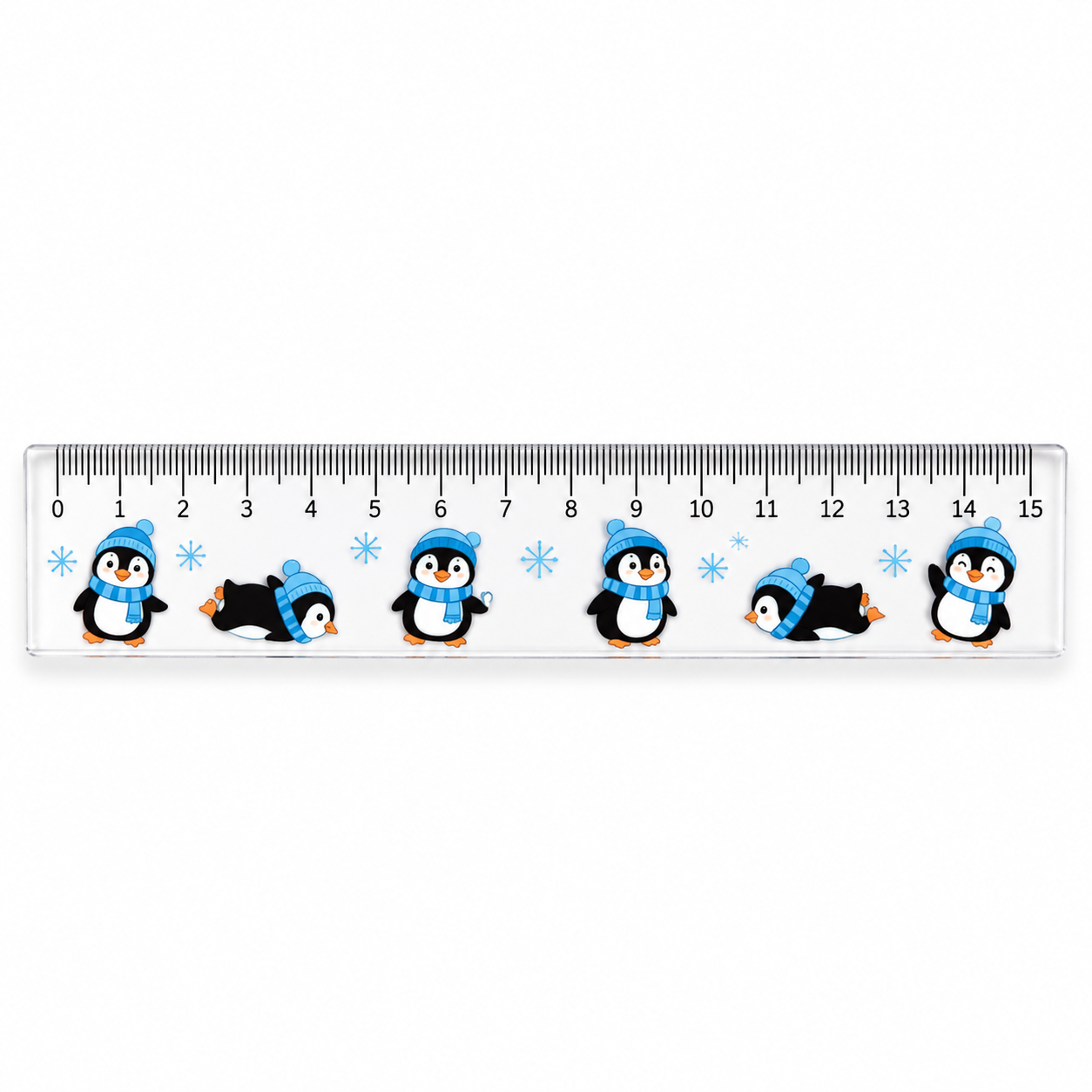 Winter Penguins Acrylic Ruler