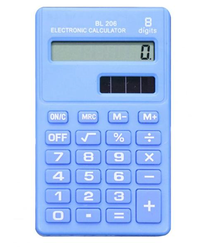 mini pocket size neon calculator