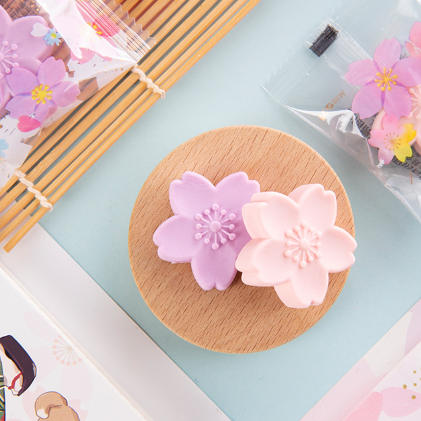 Paper Bear Shop Kawaii Cherry blossom eraser