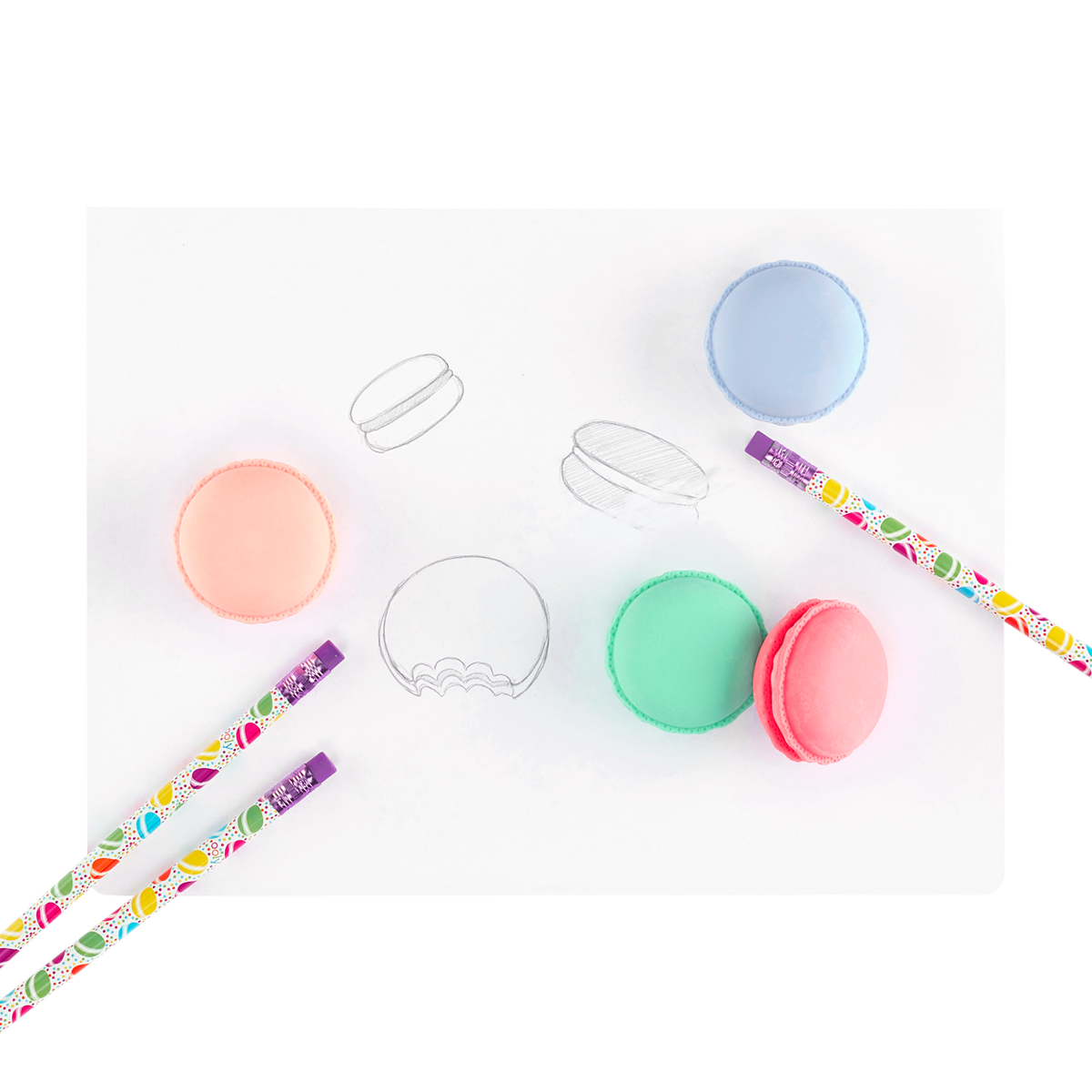 Paper Bear Shop OOLY Le Macaron Patisserie Scented Erasers