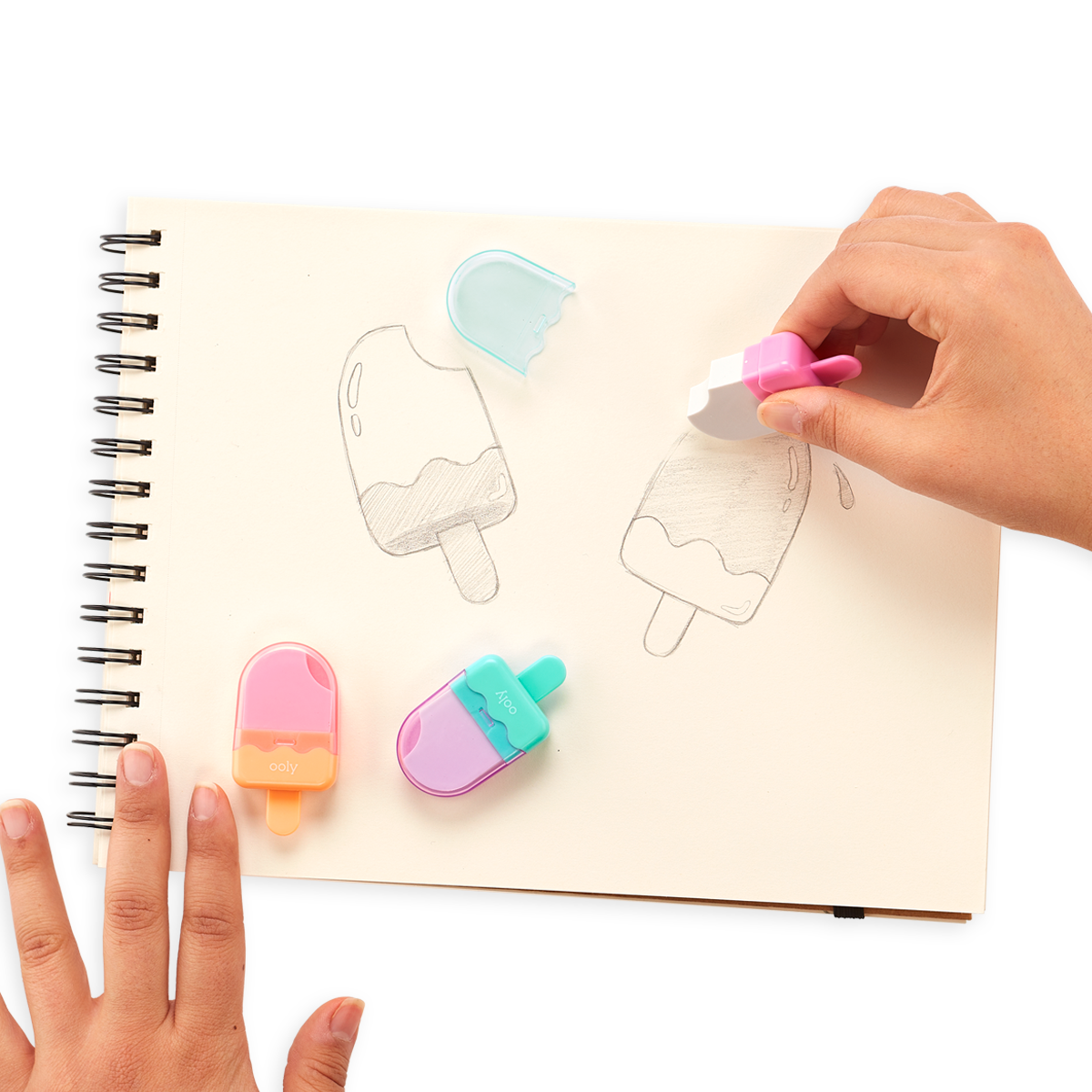 Icy Pop Erasers (Set of 3)