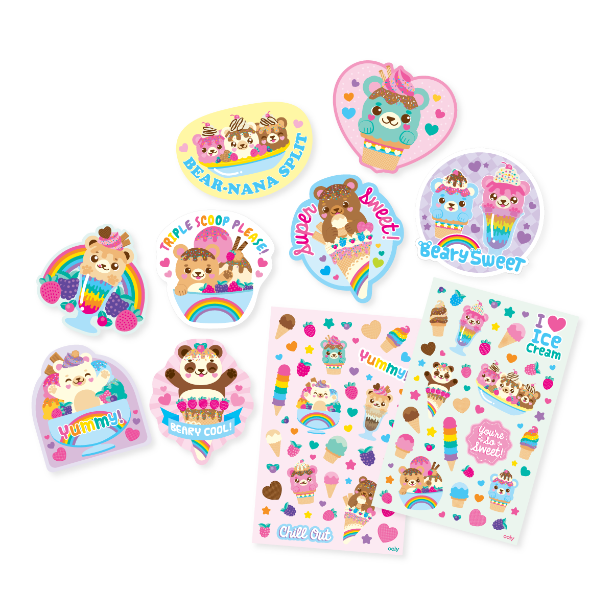 Paper Bear Shop OOLY Scented Scratch Stickers: Beary Sweet