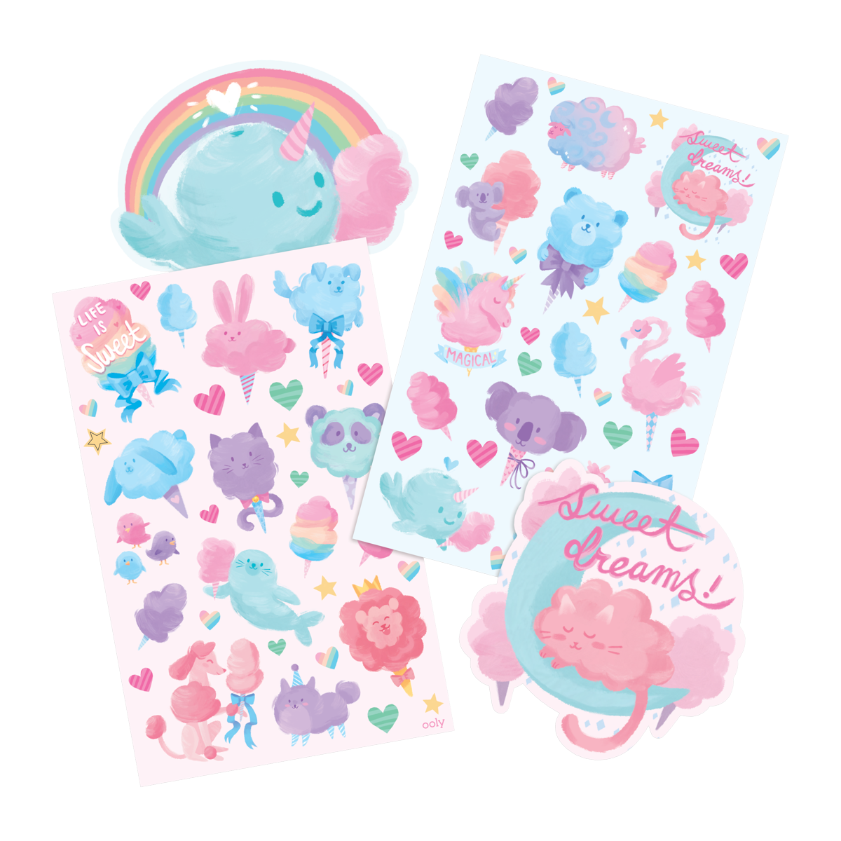 Paper Bear Shop OOLY Scented Scratch Stickers: Fluffy Cotton Candy