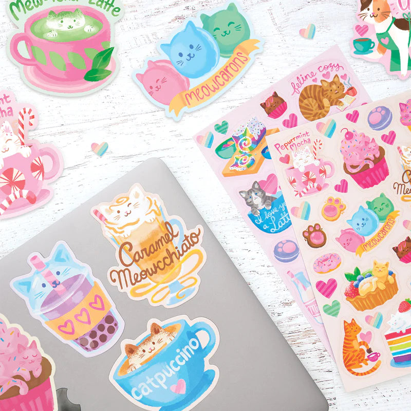 Scented Scratch Stickers - Cat Café