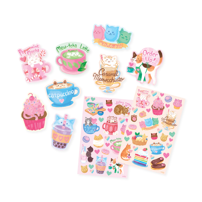 Scented Scratch Stickers - Cat Café