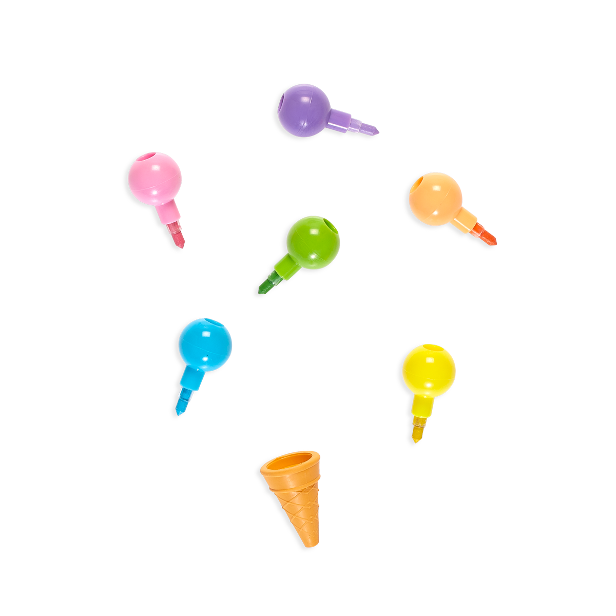 Paper Bear Shop OOLY Rainbow Scoops Stacking Erasable Crayons