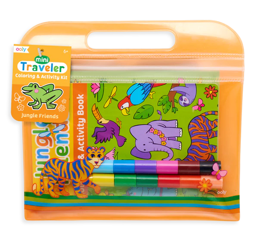 Mini Traveler Coloring & Activity Kit - Jungle Friends