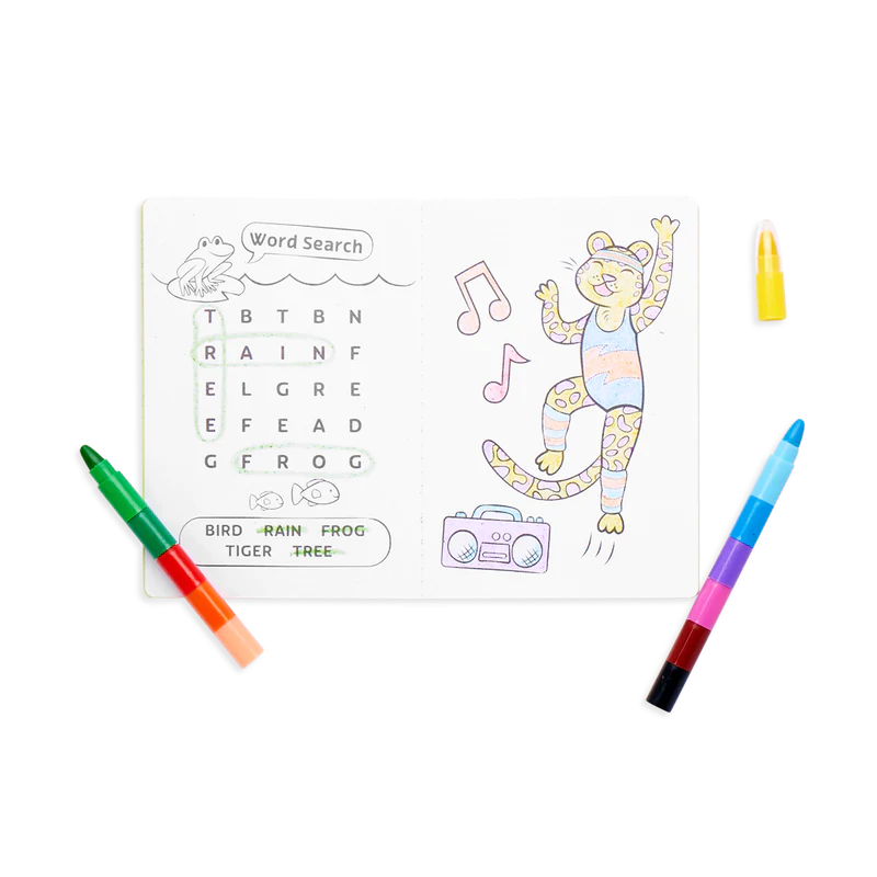 Mini Traveler Coloring & Activity Kit - Jungle Friends