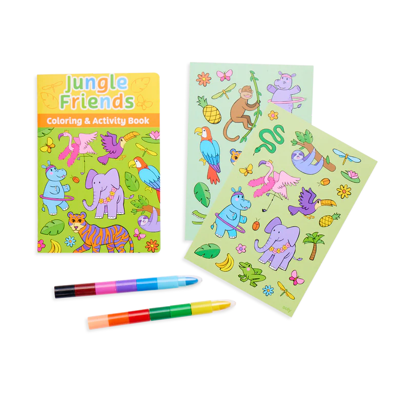 Mini Traveler Coloring & Activity Kit - Jungle Friends