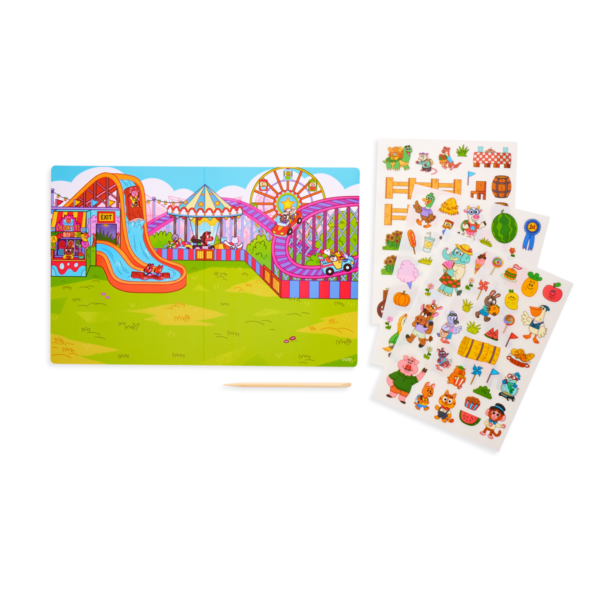 Paper Bear Shop OOLY Set The Scene Transfer Stickers Magic - Day At The Fair
