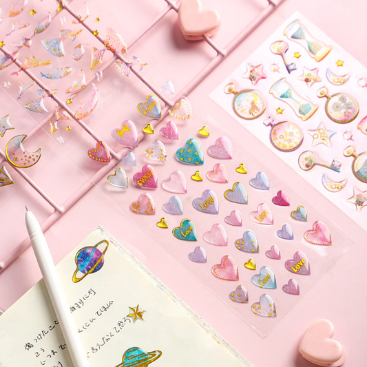 Paper Bear Shop Kawaii Sweet Love Puffy Stickers