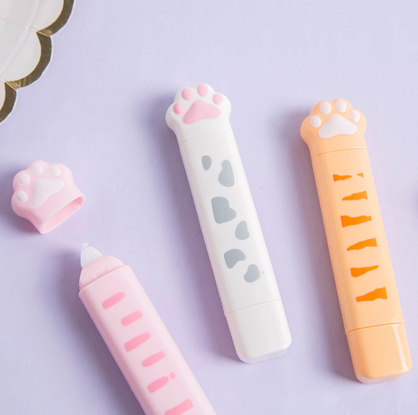 Paper Bear Shop Kawaii 2-in-1 Cat Paw Correction & Glue Tape Roller