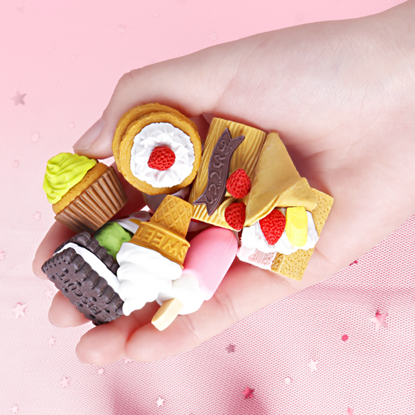 Paper Bear Shop Kawaii Iwako Cake and Ice Cream Eraser Set