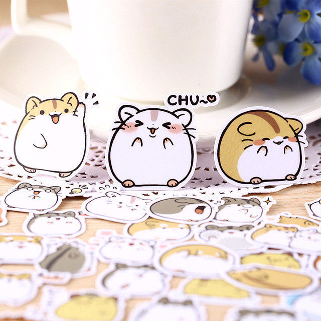 Paper Bear Shop Kawaii japanese hamster stickers