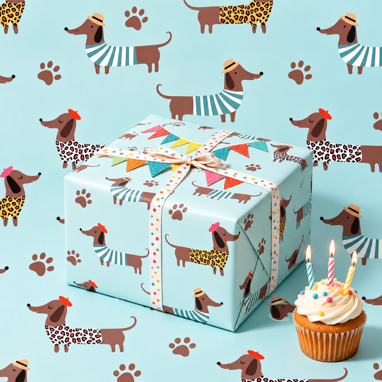 Fashionable Dachshund Gift Wrapping Paper Roll