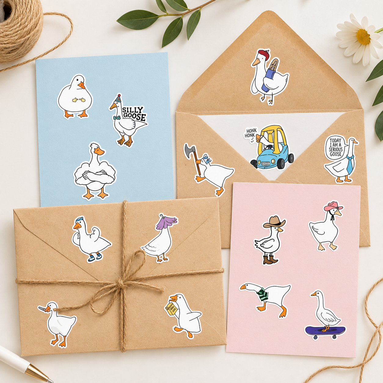 Silly Goose Stickers Roll  (1 Roll)