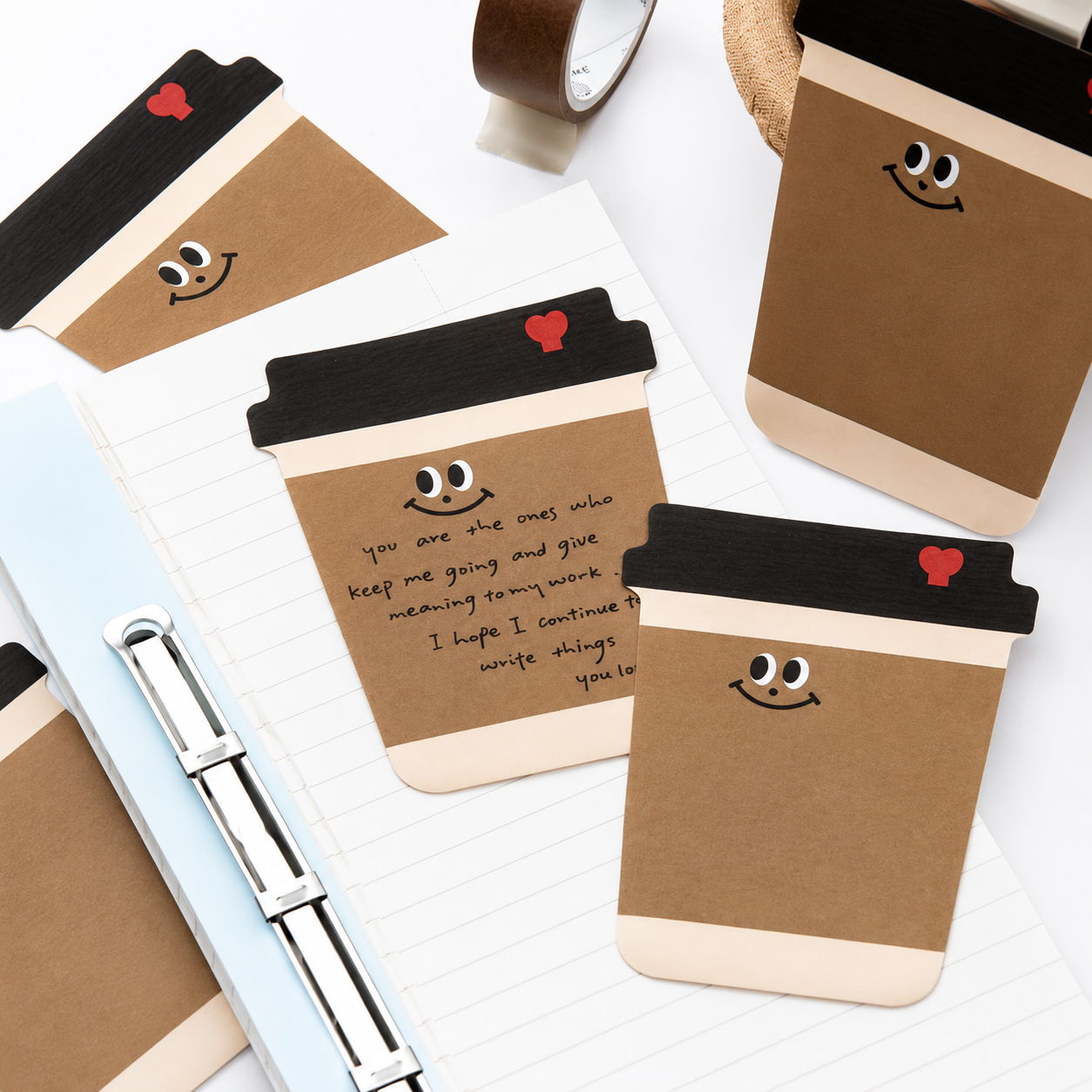 Coffee Cup Sticky Notes (Set of 2)