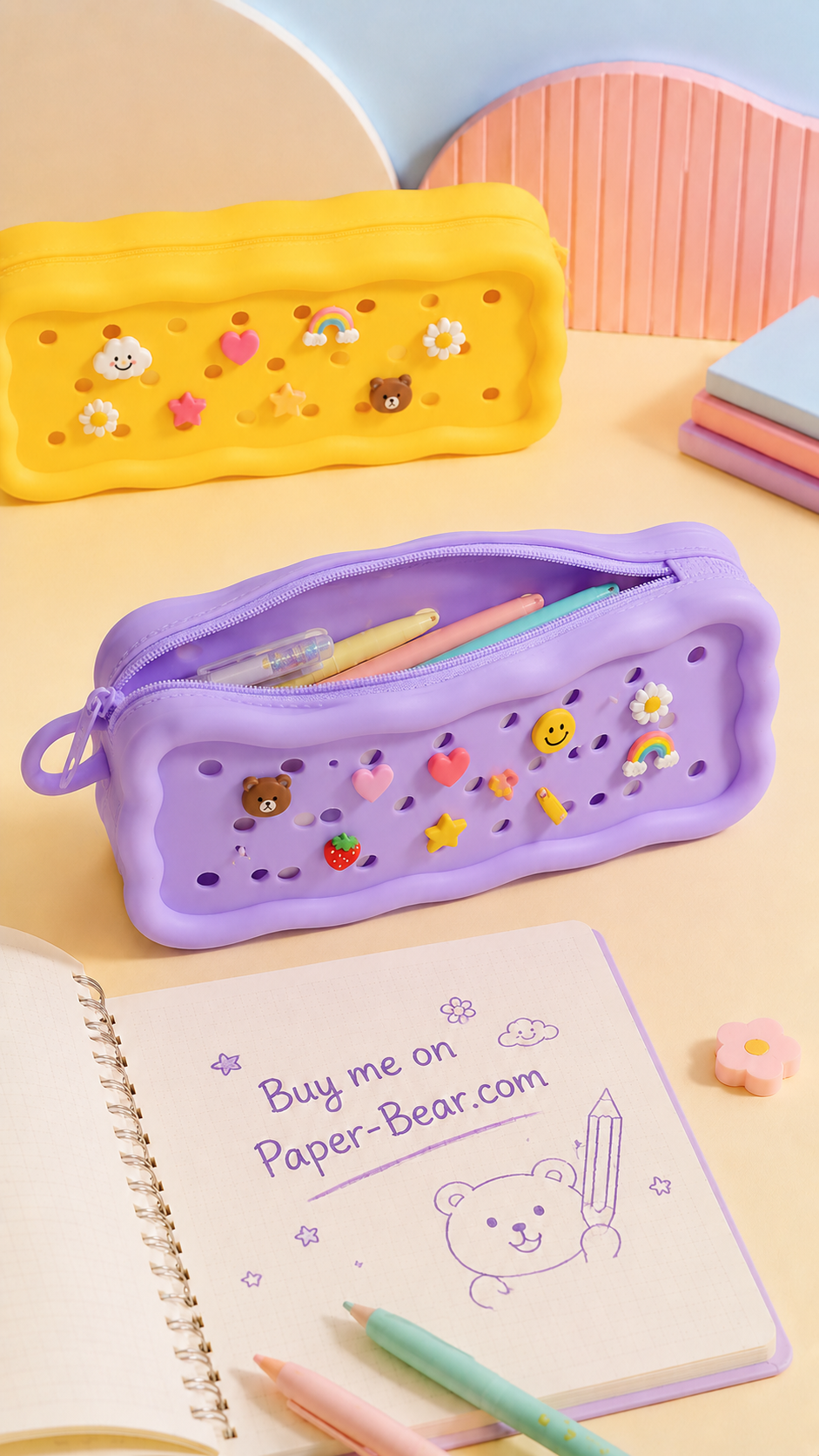 Bubble Pop Silicon Pencil Pouch