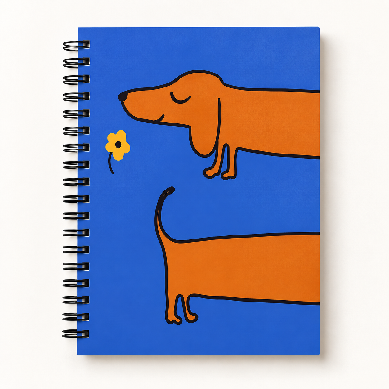 Dachshund Duo A5 Spiral Notebook
