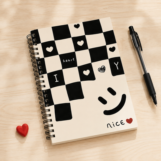 Happy Check A5 Spiral Notebook