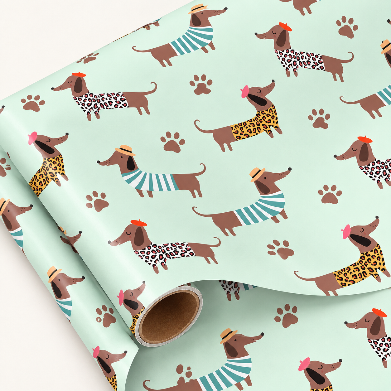 Fashionable Dachshund Gift Wrapping Paper Roll