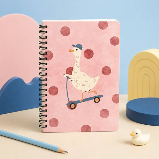 Scooter Duck A5 Spiral Notebook