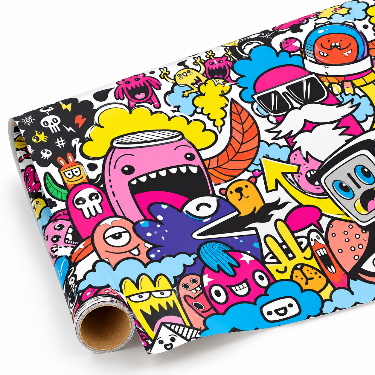Doodle Monsters Wrapping Paper Roll
