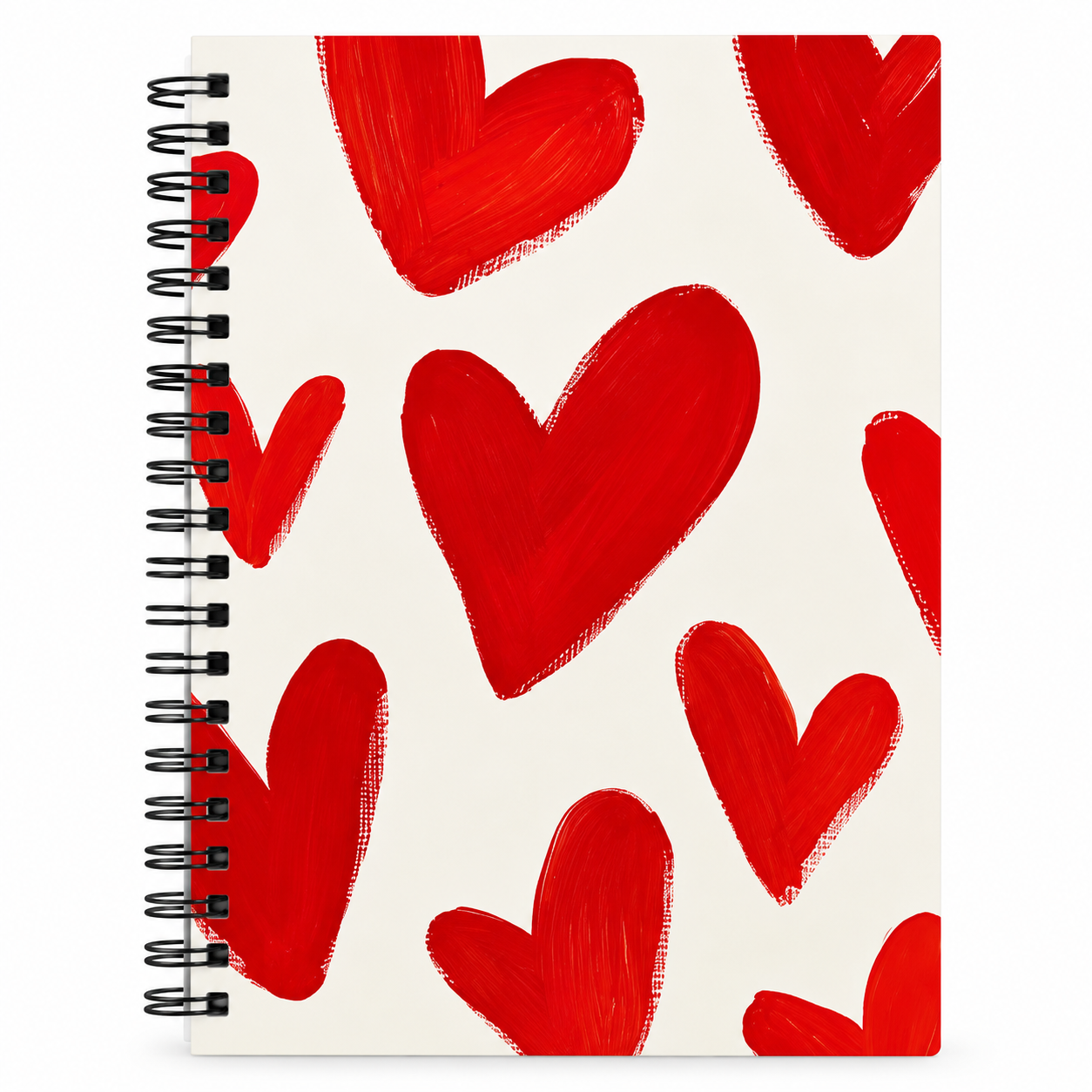 Painted Hearts A5 Spiral Notebook