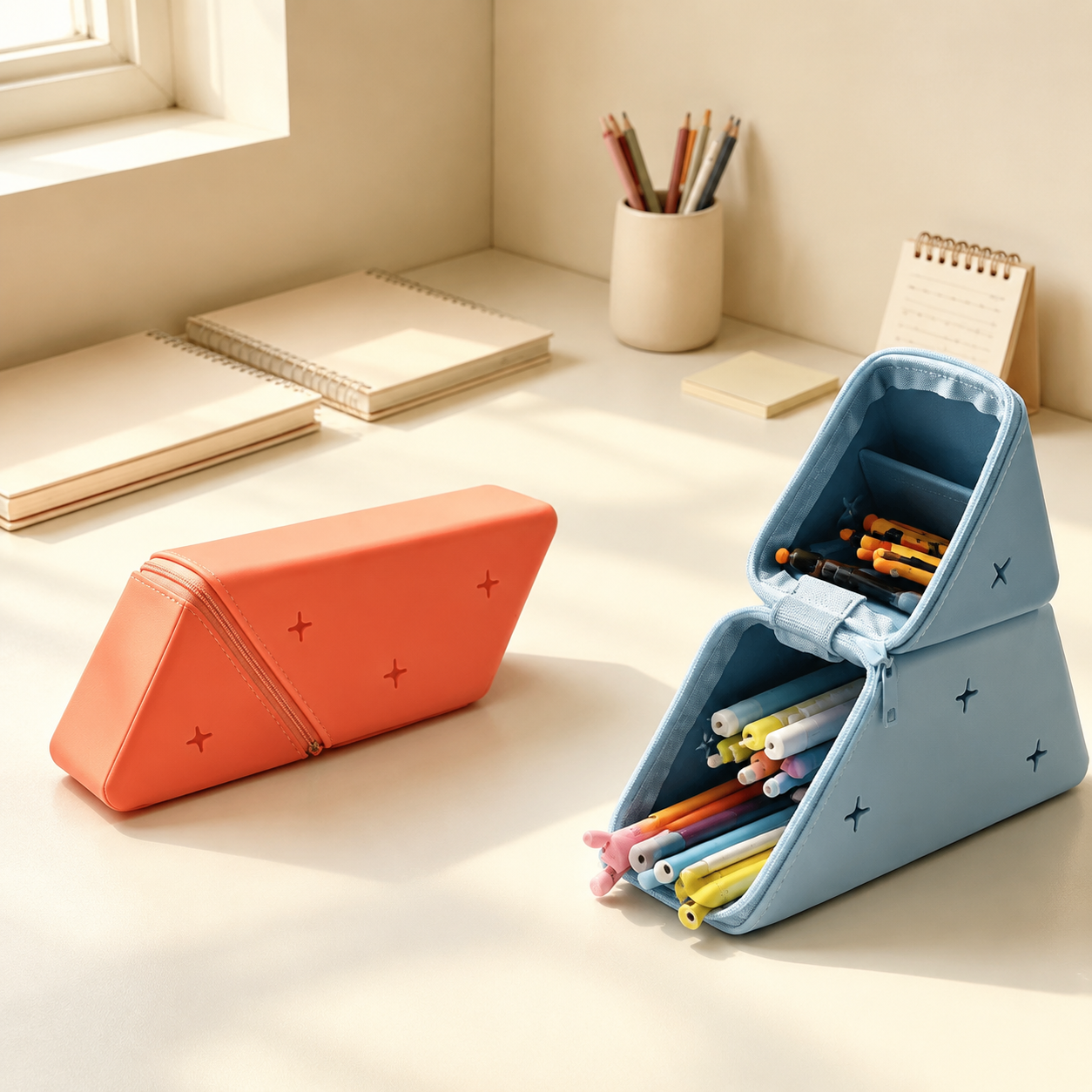 Flip & Stand Double Pencil Case