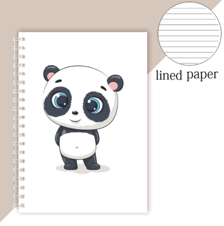 Cute Panda Spiral Notebook