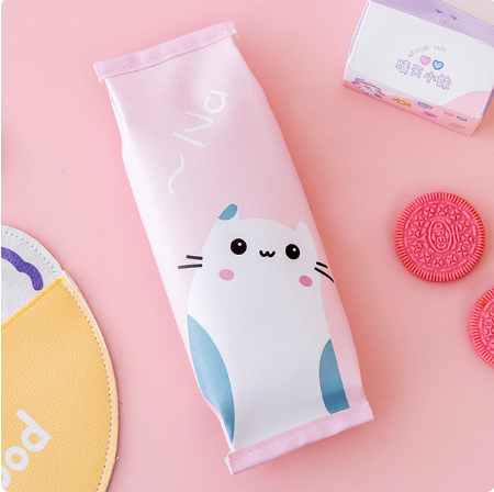 Pink White Cat Pencil Case