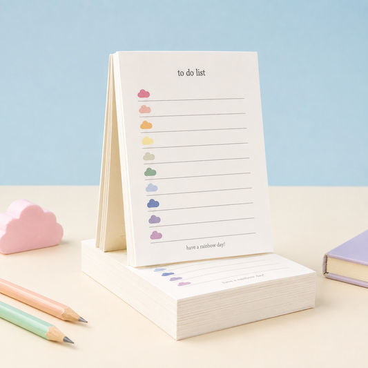 Rainbow Cloud To-Do-List Notepad