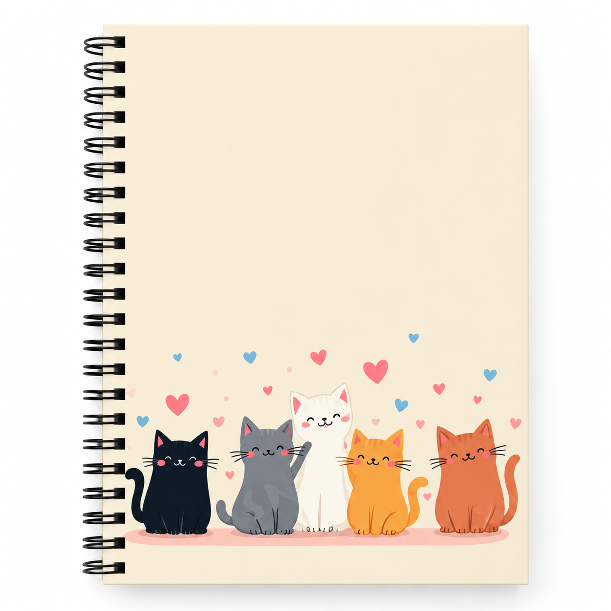 Adorable Cats A5 Spiral Notebook