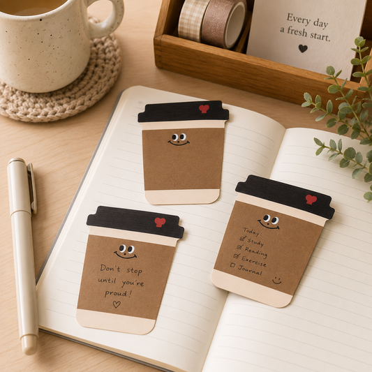 Coffee Cup Sticky Notes (Set of 2)