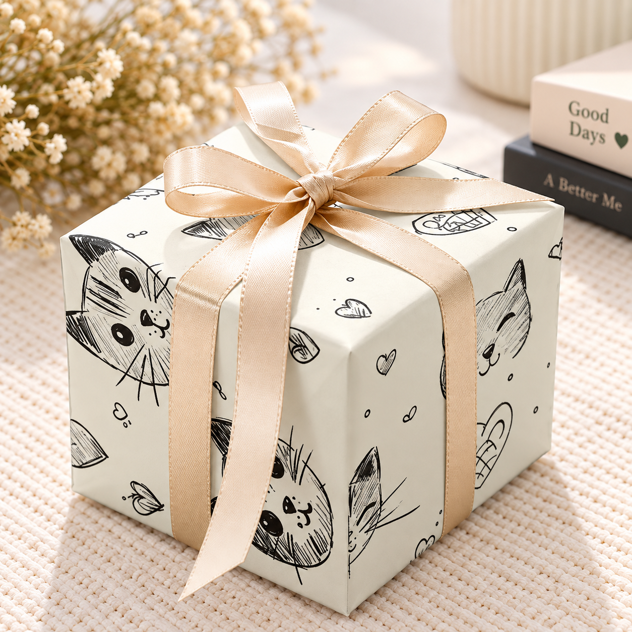 Sketchy Cats Gift Wrapping Paper Roll