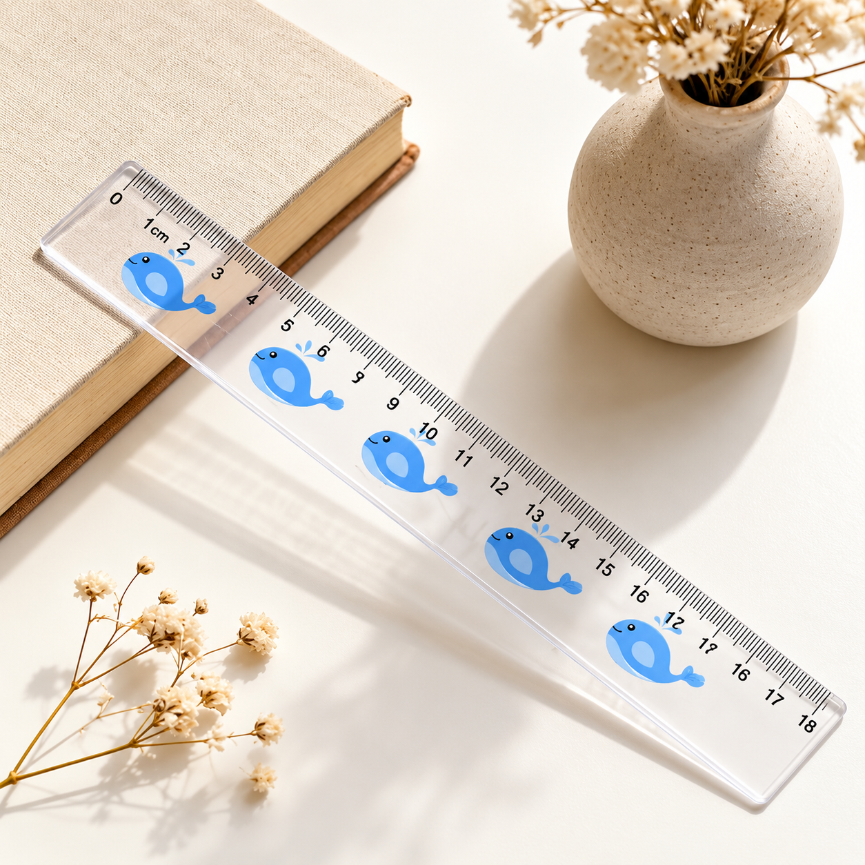 Happy Whale Acrylic Ruler