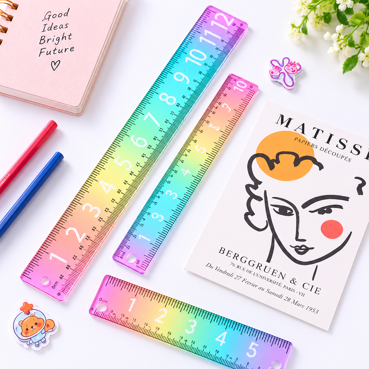 Acrylic Cubic Rainbow Ruler (30cm)