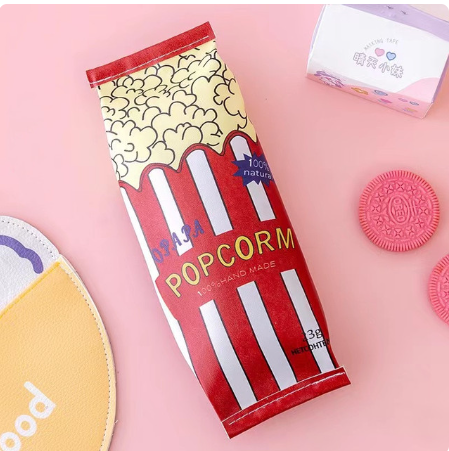 Red Popcorn Pencil Case