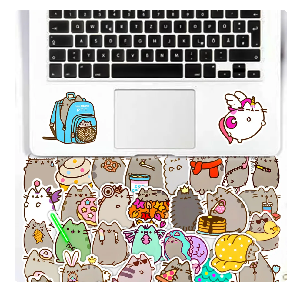 Kawaii Chunky Cat Stickers (Set of 50pcs)