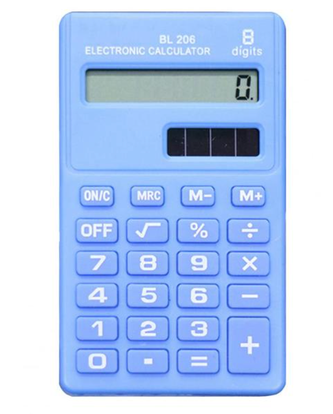 mini pocket size neon calculator 