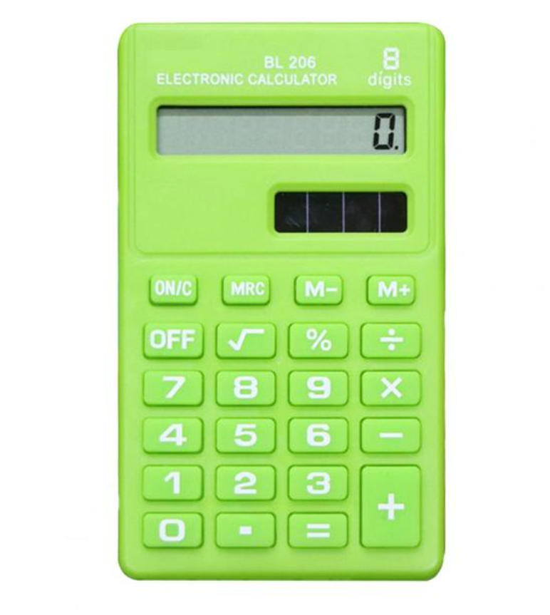 mini pocket size neon calculator 