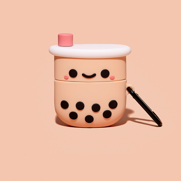 Paper Bear Shop Kawaii bubble tea airpod case