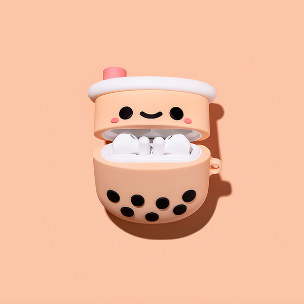 Paper Bear Shop Kawaii bubble tea airpod case