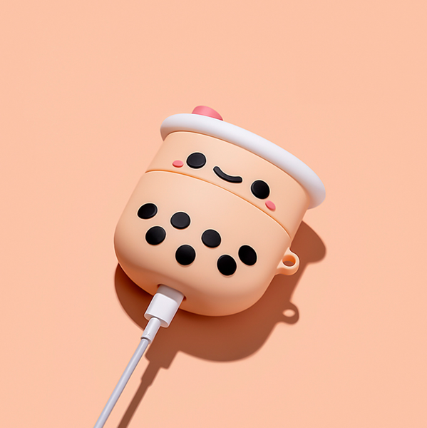 Paper Bear Shop Kawaii bubble tea airpod case