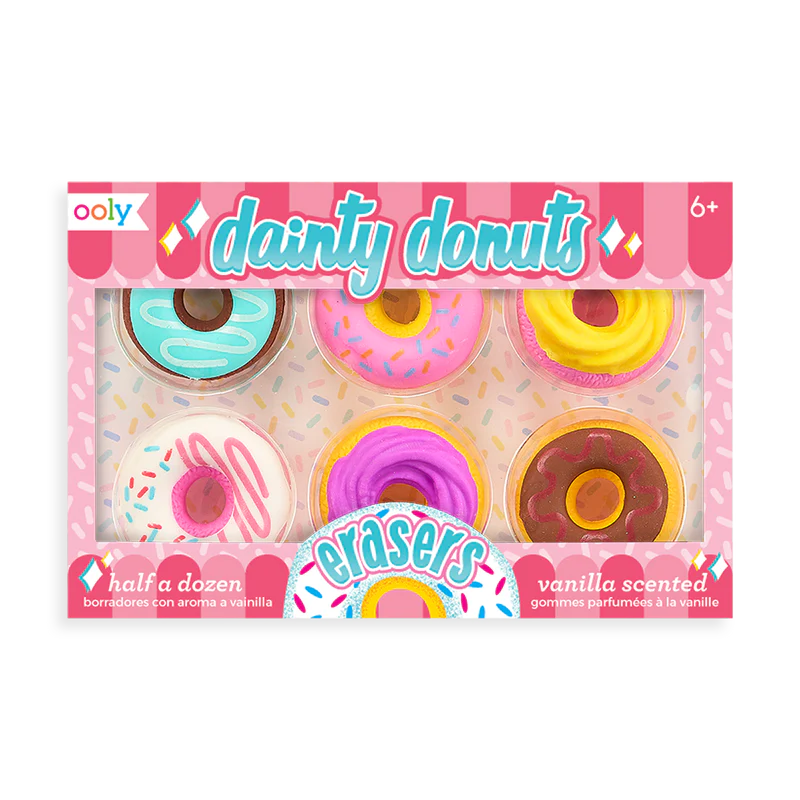 Dainty Donuts Scented Erasers - set of 6