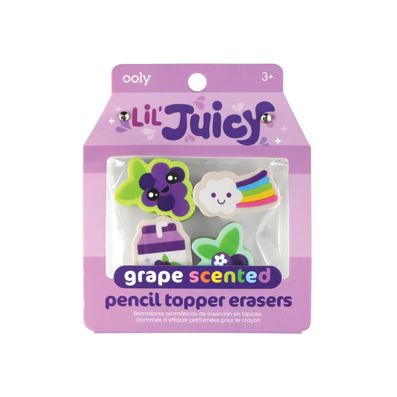 Lil’ Juicy scented topper erasers