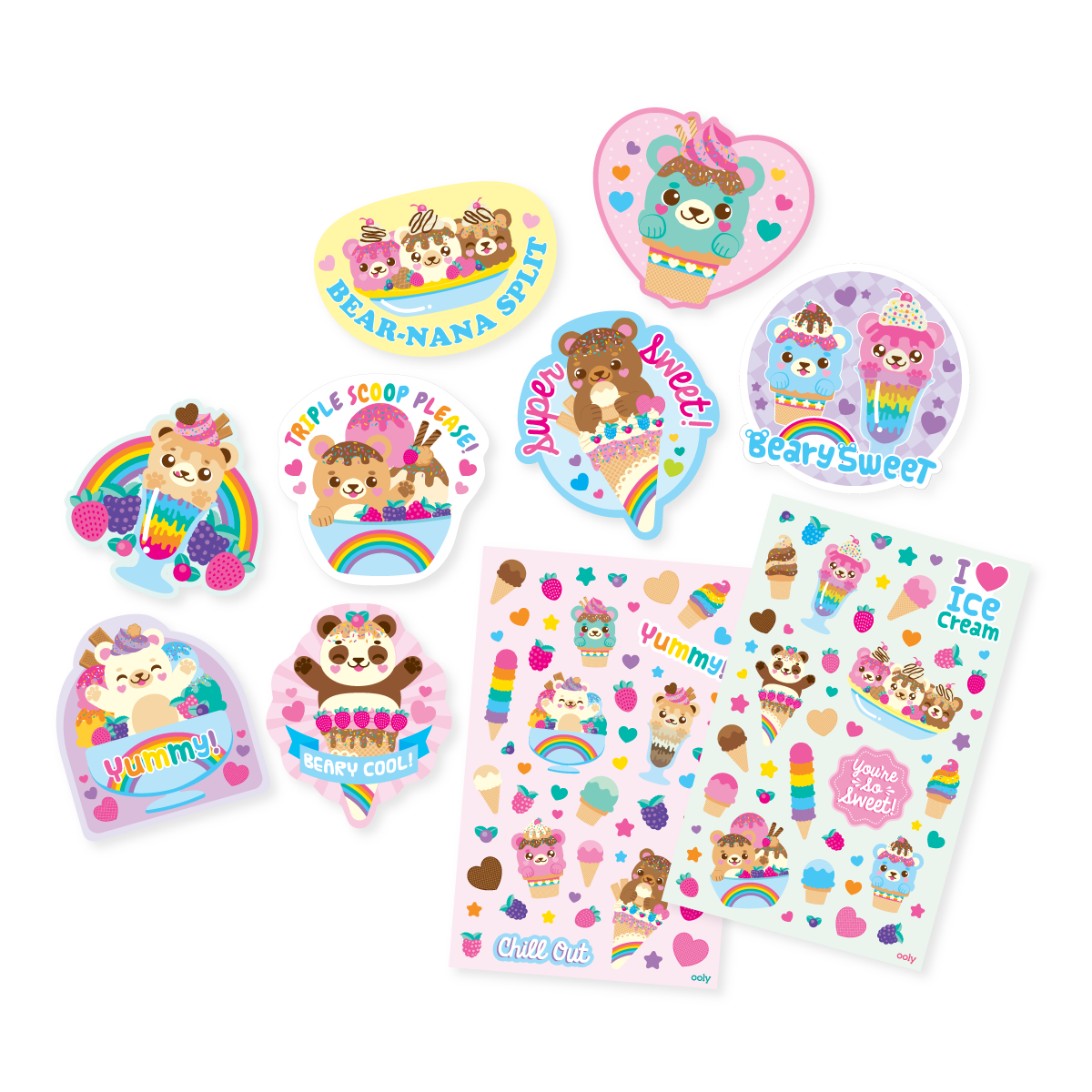 Paper Bear Shop OOLY  Scented Scratch Stickers: Beary Sweet 