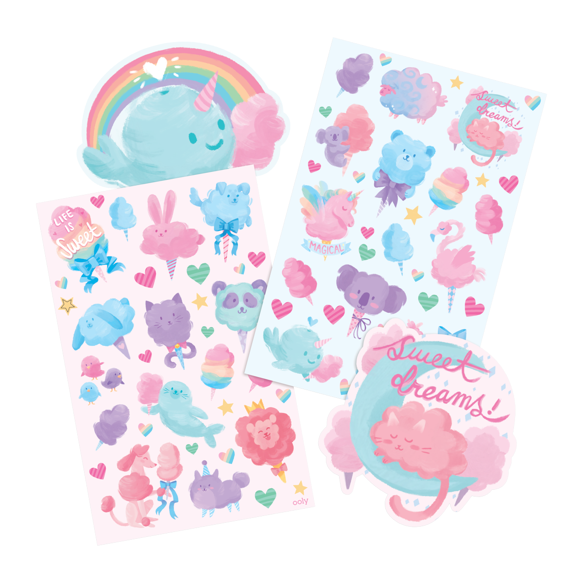 Paper Bear Shop OOLY Scented Scratch Stickers: Fluffy Cotton Candy 